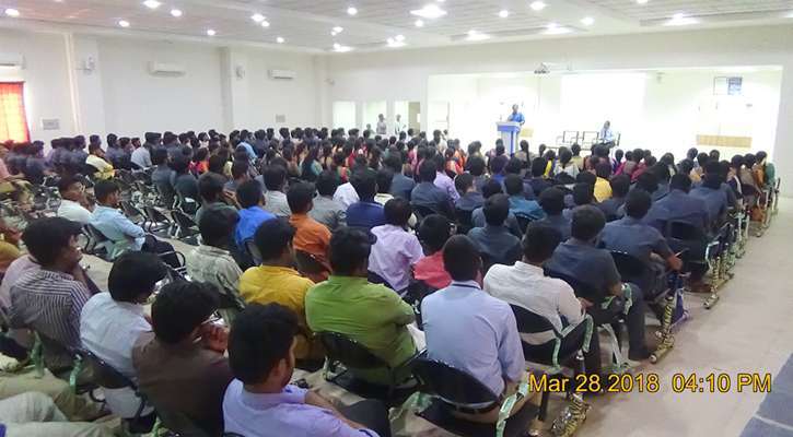 The seminar hall at Ramco Institute of Technology